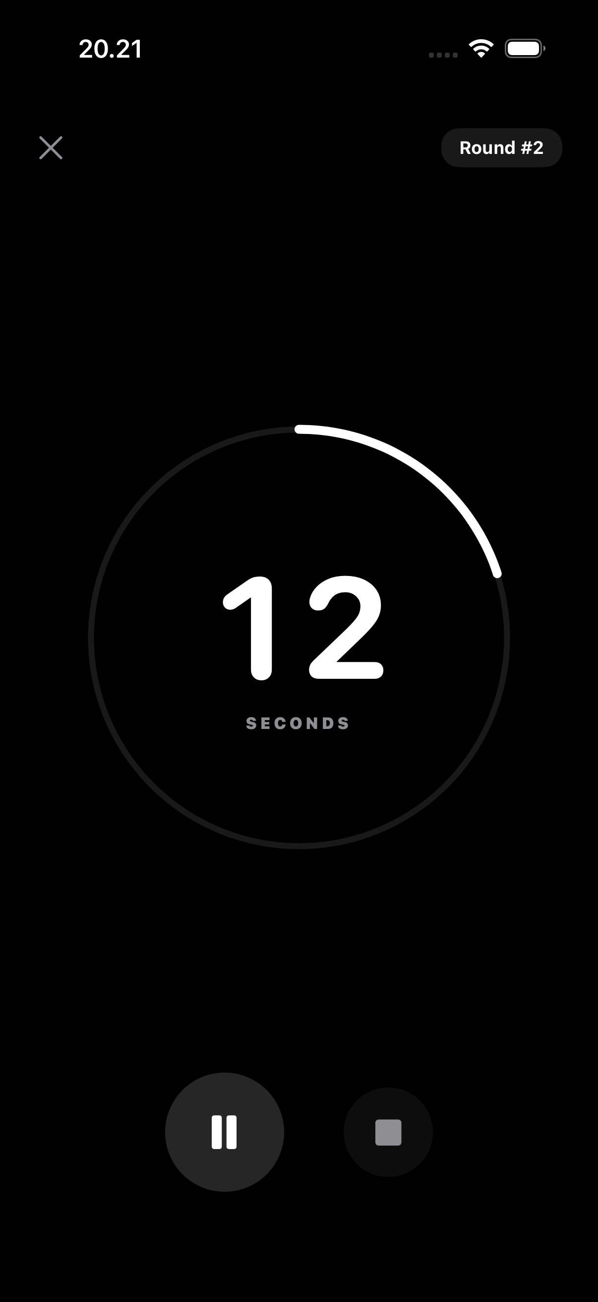 BitePace timer running